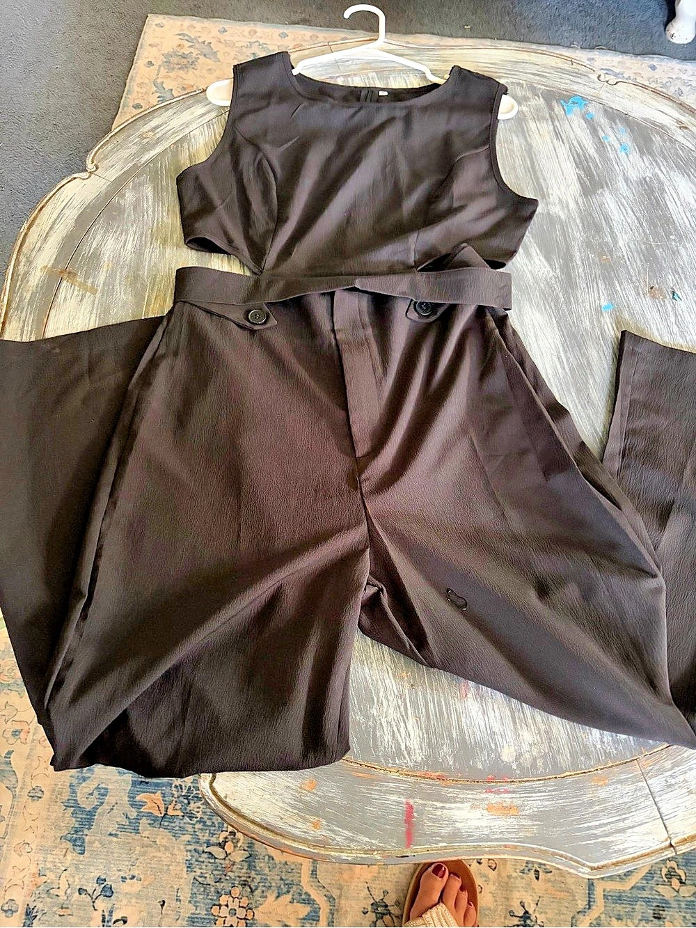 Wide Leg Black Jumpsuit Like New
